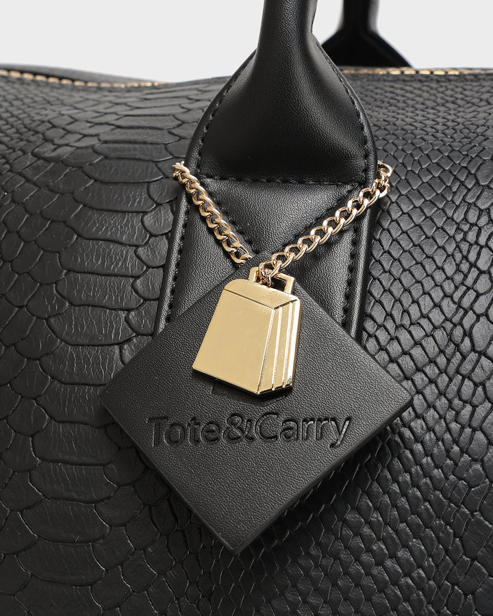 Signature Traveler Rolling Duffle in Black