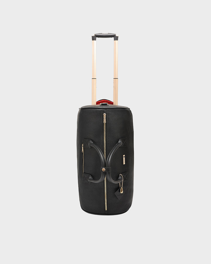 Signature Traveler Rolling Duffle in Black