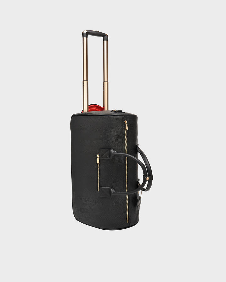 Signature Traveler Rolling Duffle in Black
