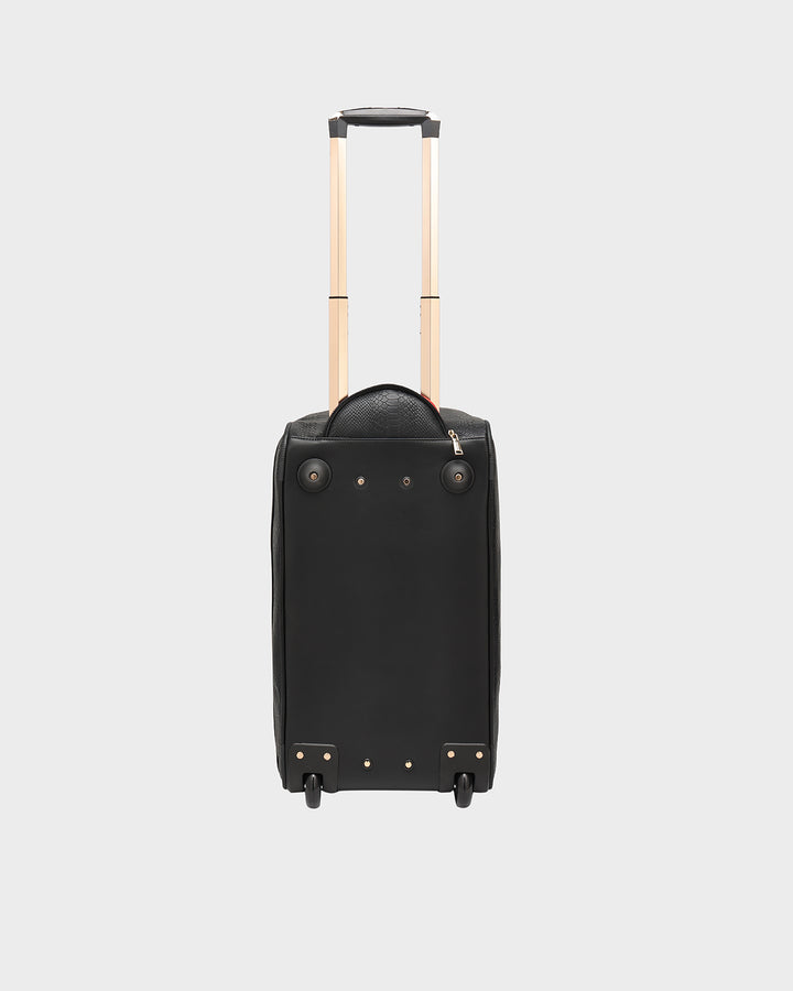 Signature Traveler Rolling Duffle in Black