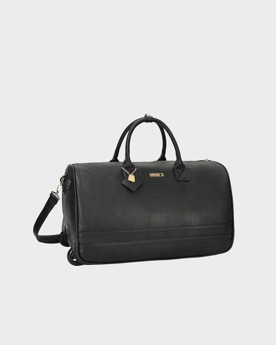 Signature Traveler Rolling Duffle in Black