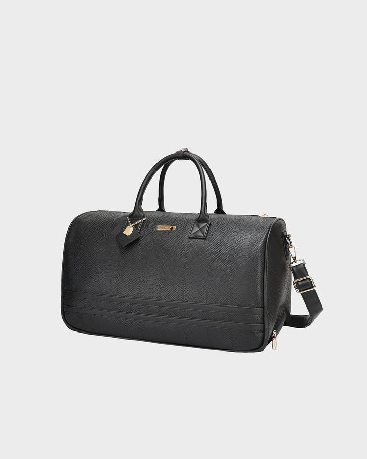 Signature Traveler Rolling Duffle in Black