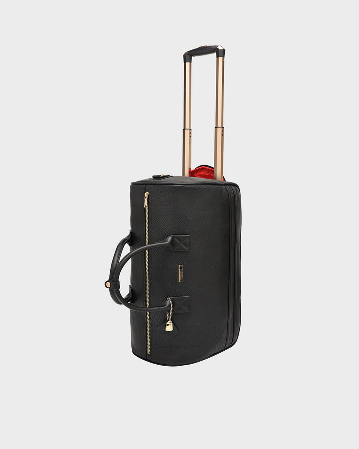 Signature Traveler Rolling Duffle in Black