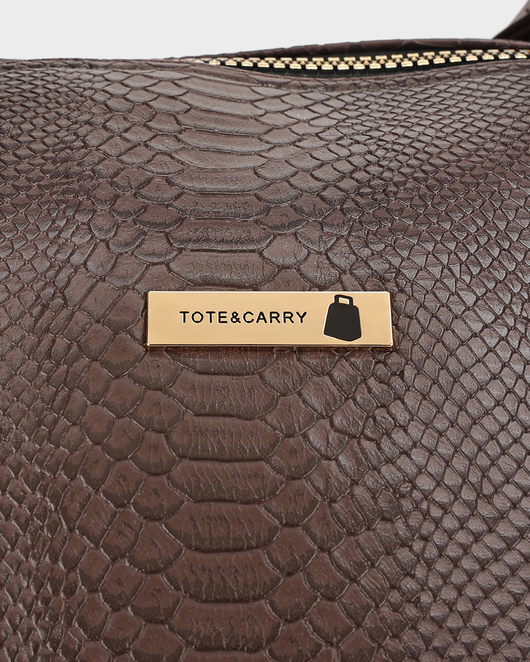 Signature Traveler Rolling Duffle in Chocolate