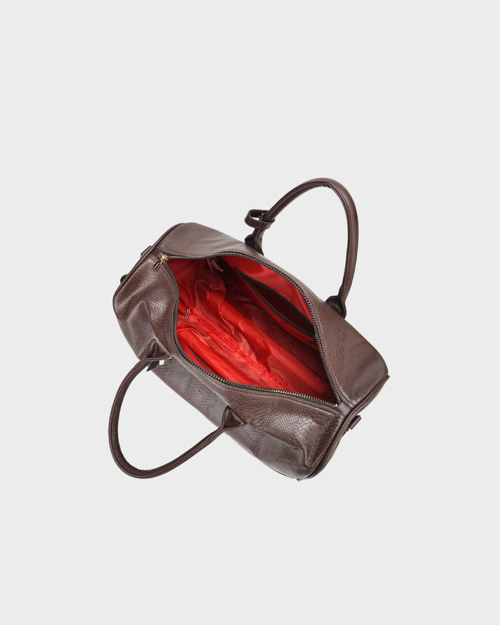 Signature Traveler Rolling Duffle in Chocolate