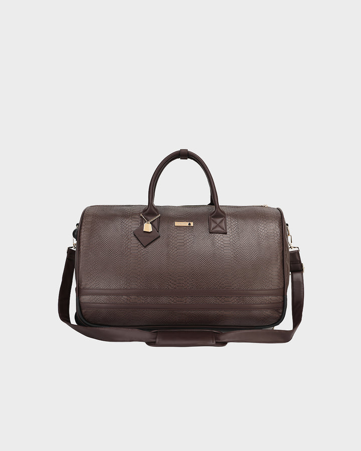 Signature Traveler Rolling Duffle in Chocolate