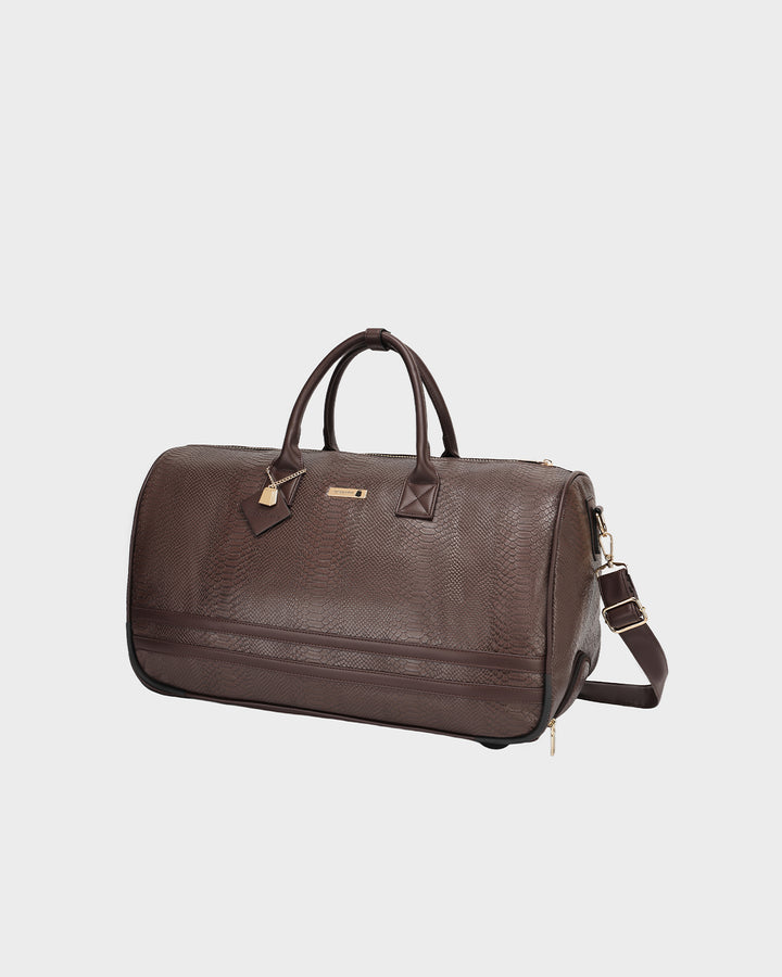 Signature Traveler Rolling Duffle in Chocolate
