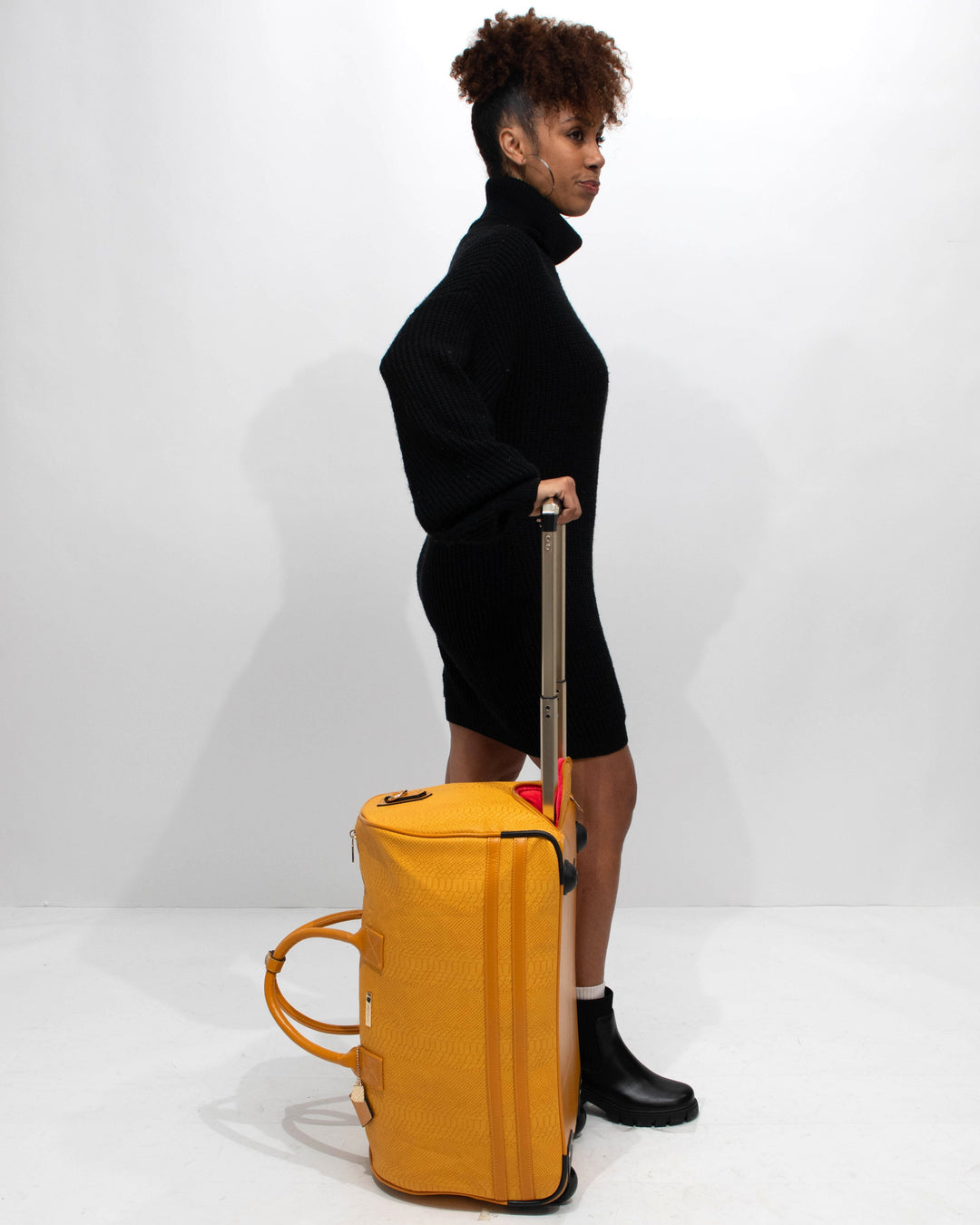 Apollo 1 Rolling Duffle Bag in Mustard