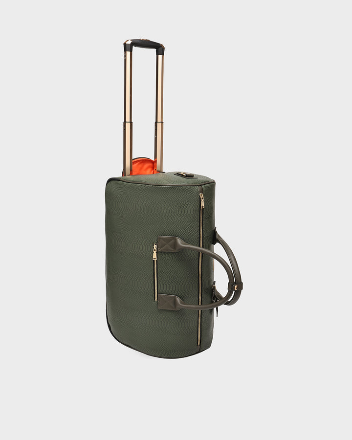 Signature Traveler Rolling Duffle in Olive