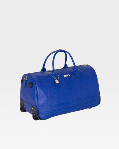 Signature Traveler Rolling Duffle in Royal Blue