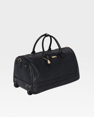 Signature Traveler Rolling Duffle Set in Black