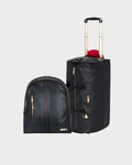 Signature Traveler Rolling Duffle Set — Black