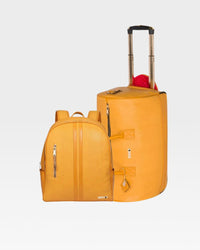 Signature Traveler Rolling Duffle Set in Mustard