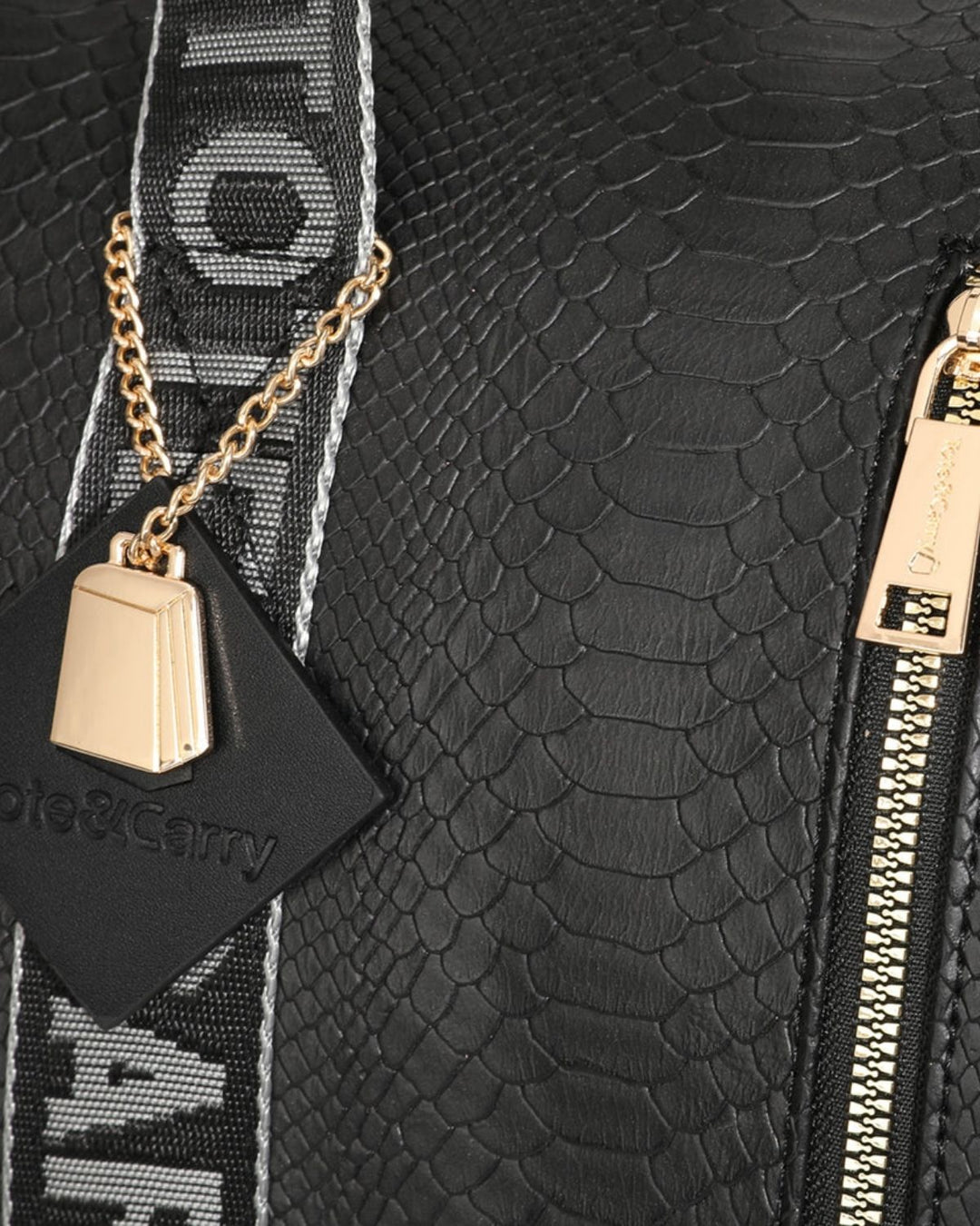 Caution Tape Backpack in Black