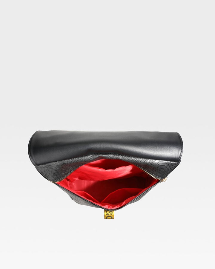 Caution Tape Backpack in Black & Yellow