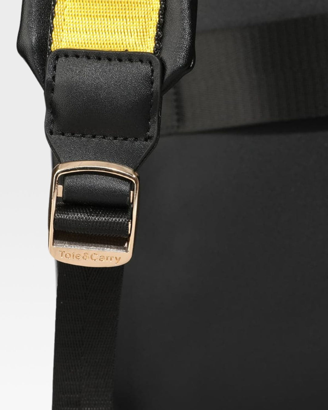 Caution Tape Backpack in Black & Yellow