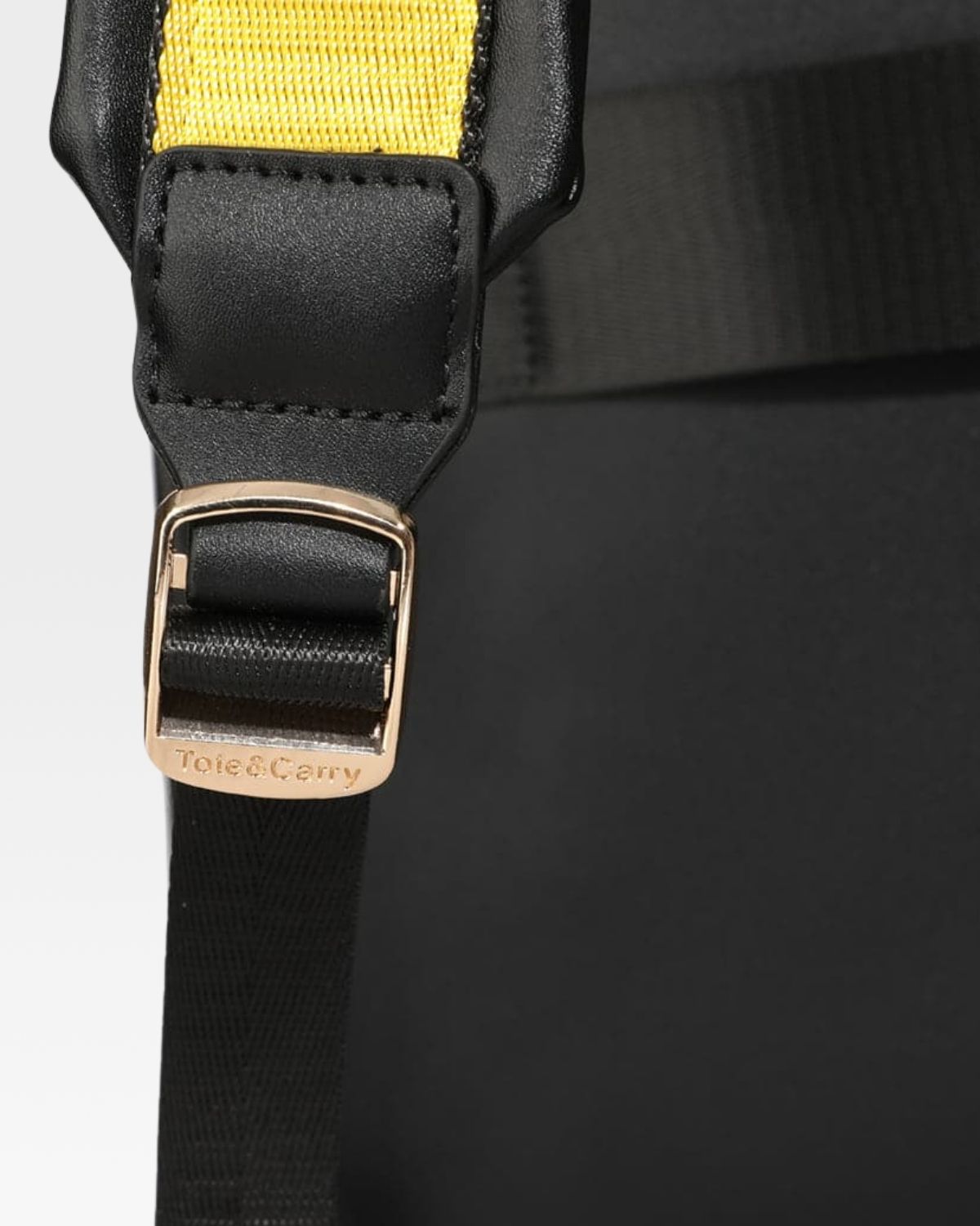 Caution Tape Backpack in Black & Yellow