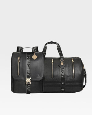 Signature Urban Rolling Duffle Set in Black