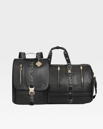 Signature Urban Rolling Duffle Set in Black