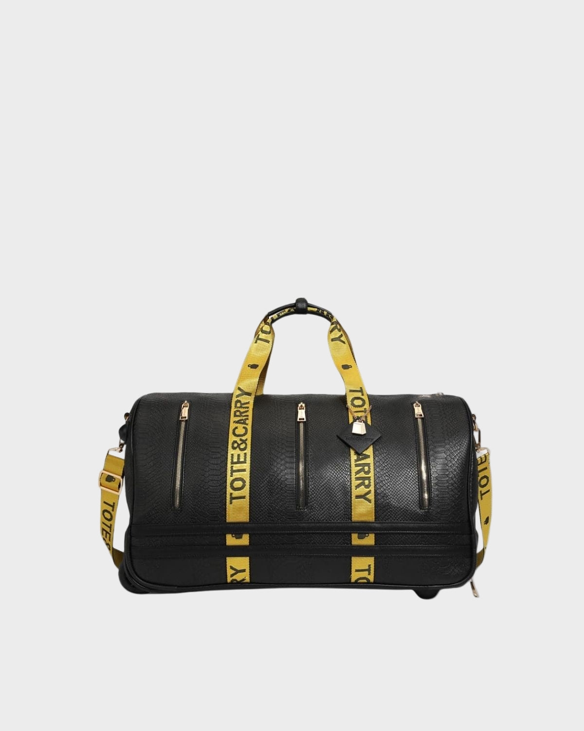 Signature Urban Traveler Rolling Duffle in Black & Yellow
