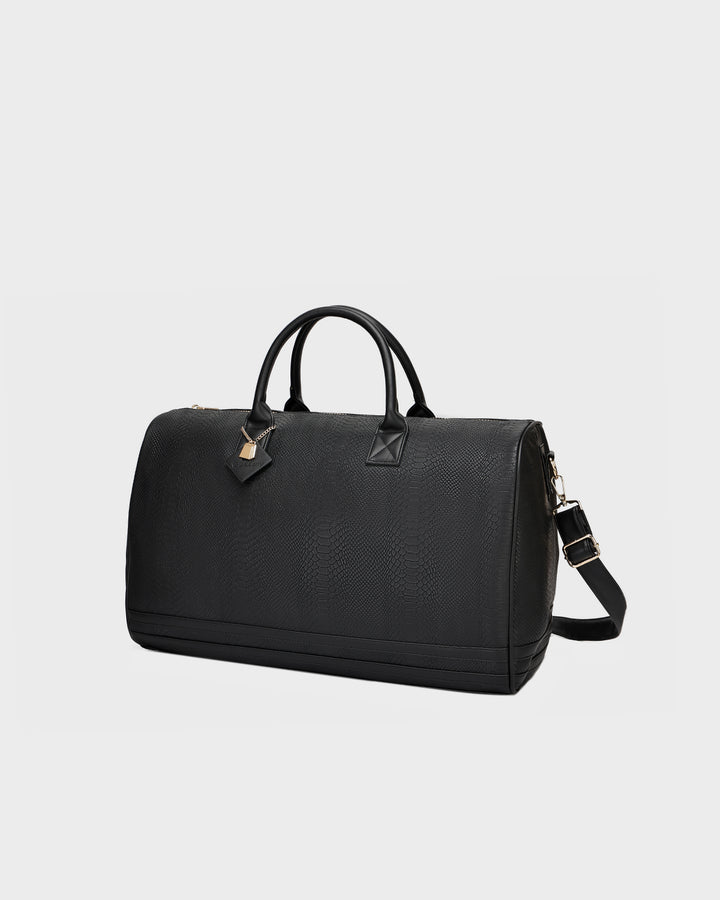 Signature Weekender Duffle Bag in Black