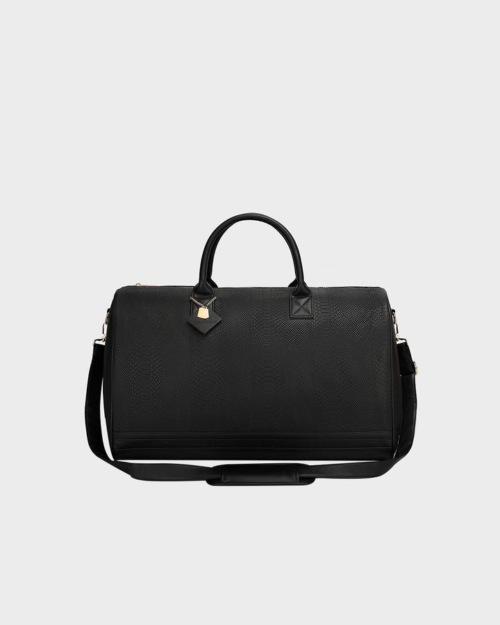 Signature Weekender Duffle Bag in Black