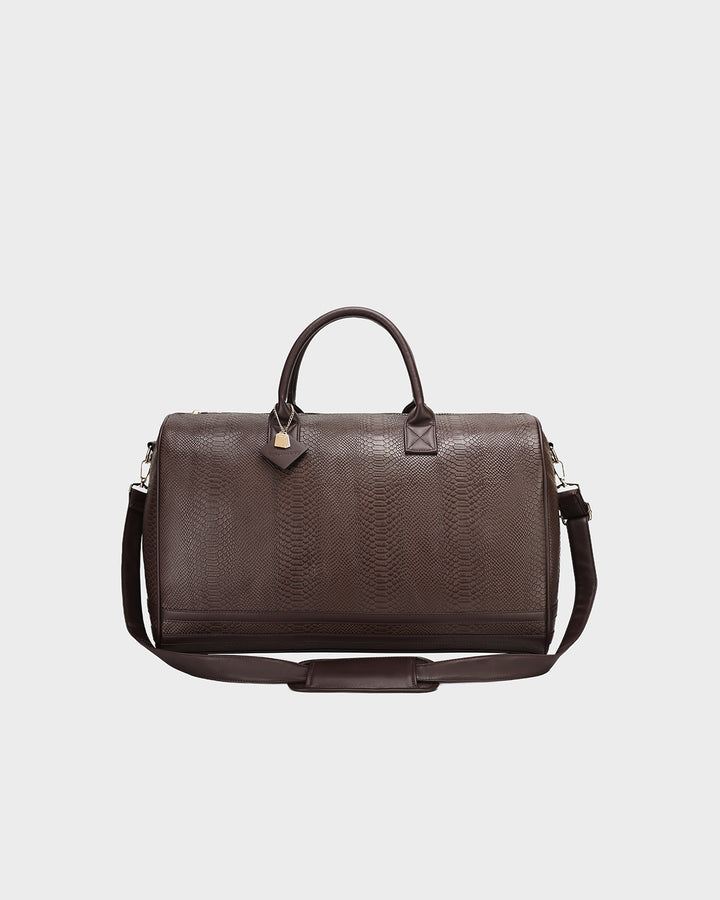 Signature Weekender Duffle Bag in Chocolate