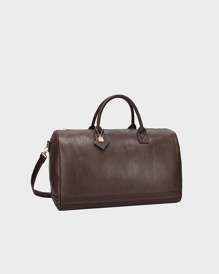 Signature Weekender Duffle Bag in Chocolate