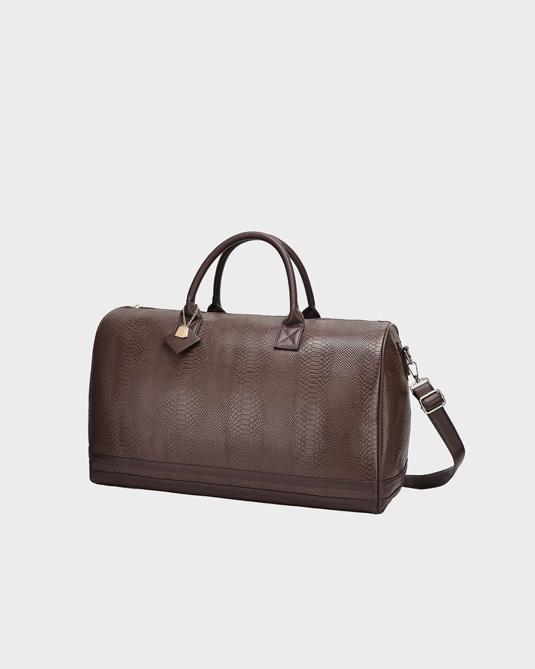 Signature Weekender Duffle Bag in Chocolate