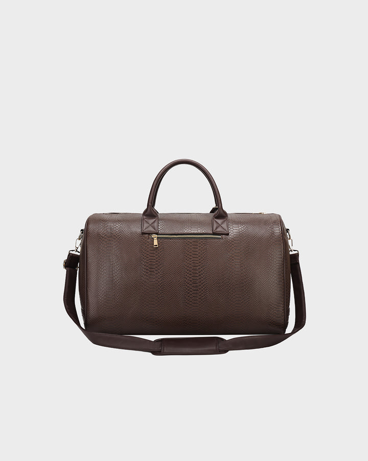 Signature Weekender Duffle Bag in Chocolate
