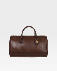 Signature Weekender Duffle Bag in Chocolate