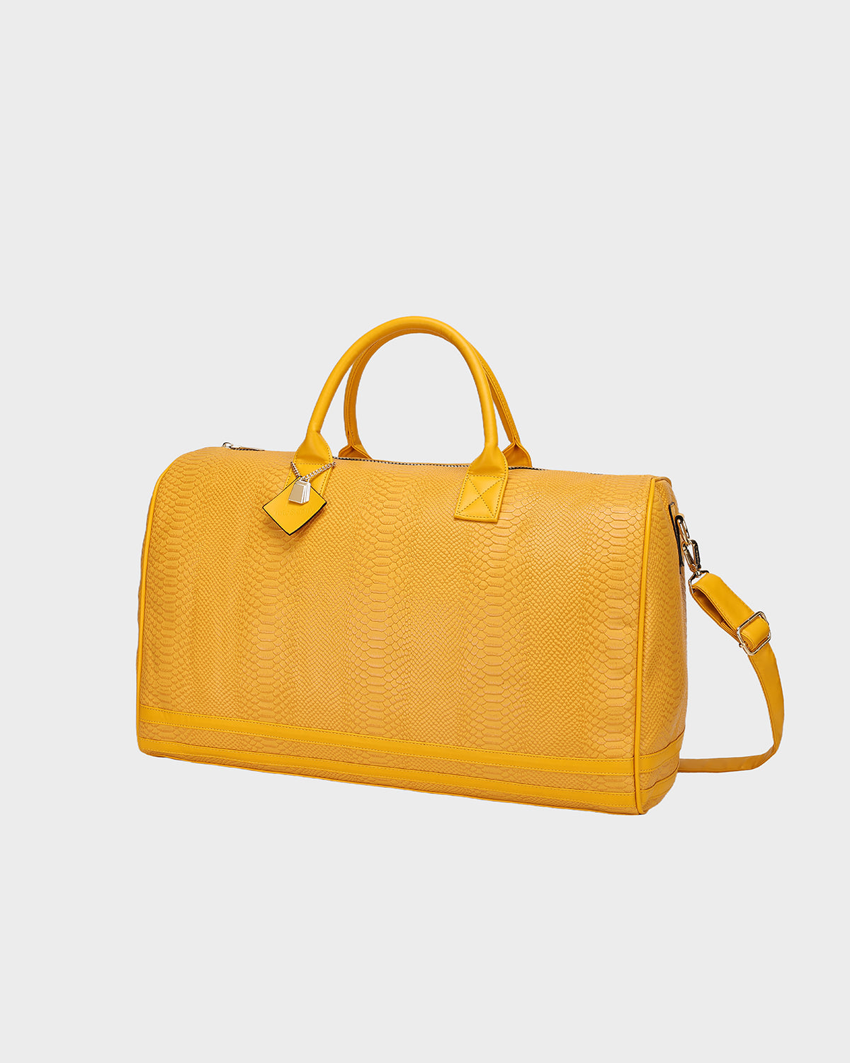 Mustard Snakeskin Duffle Bag – Tote&Carry