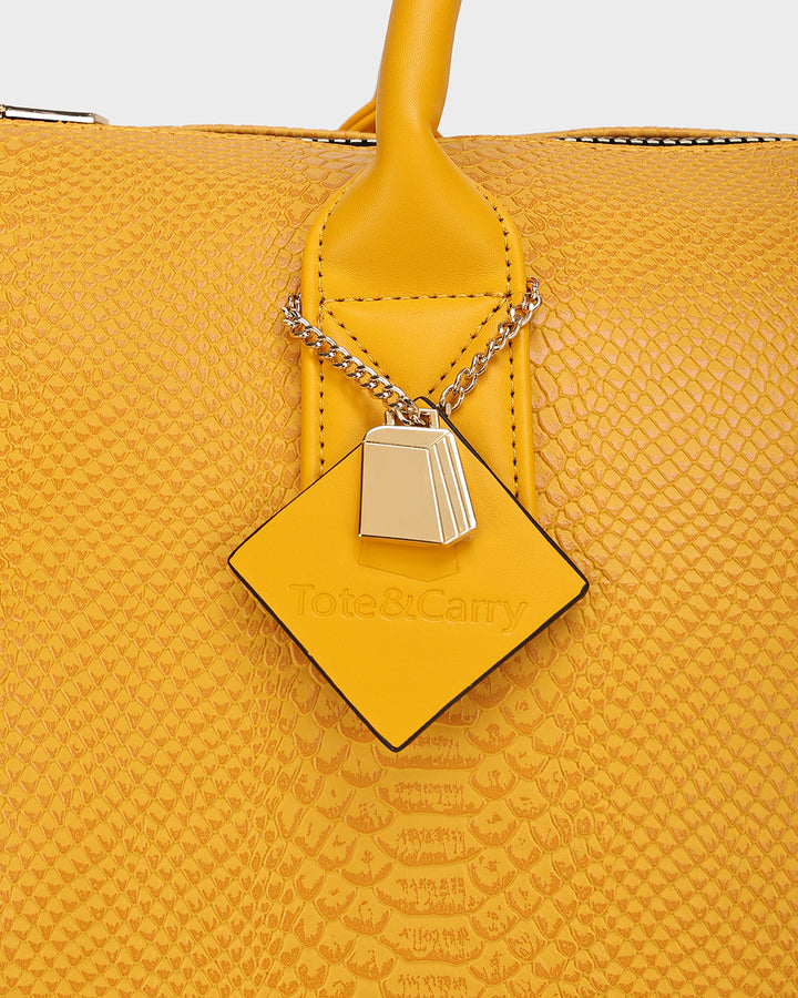 Signature Weekender Duffle Bag in Mustard