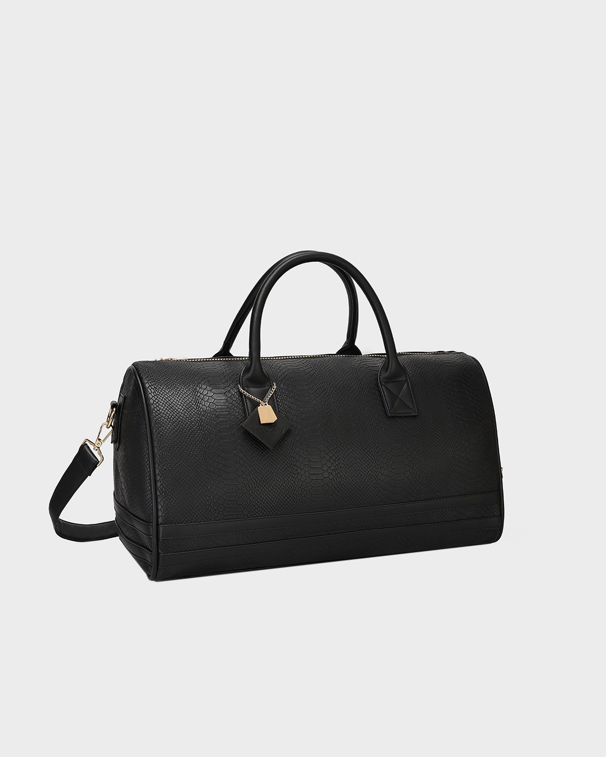 Signature Weekender Duffle Bag in Black