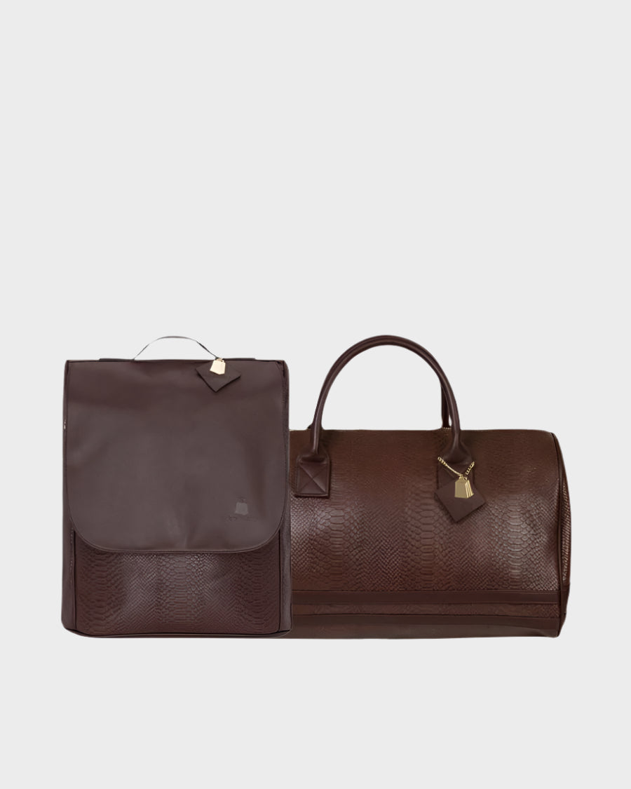Signature 5-Piece Complete Rolling Travel Set in Chocolate