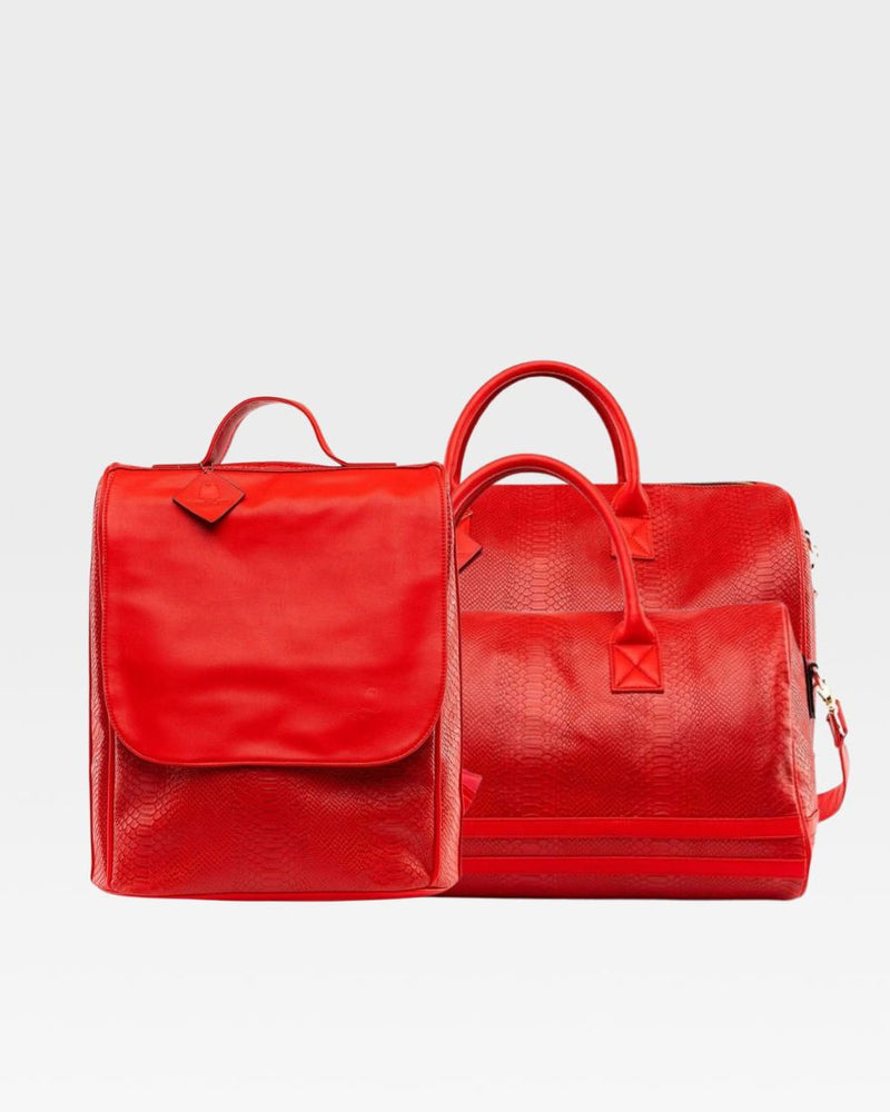 Signature Weekender Travel Set in Red