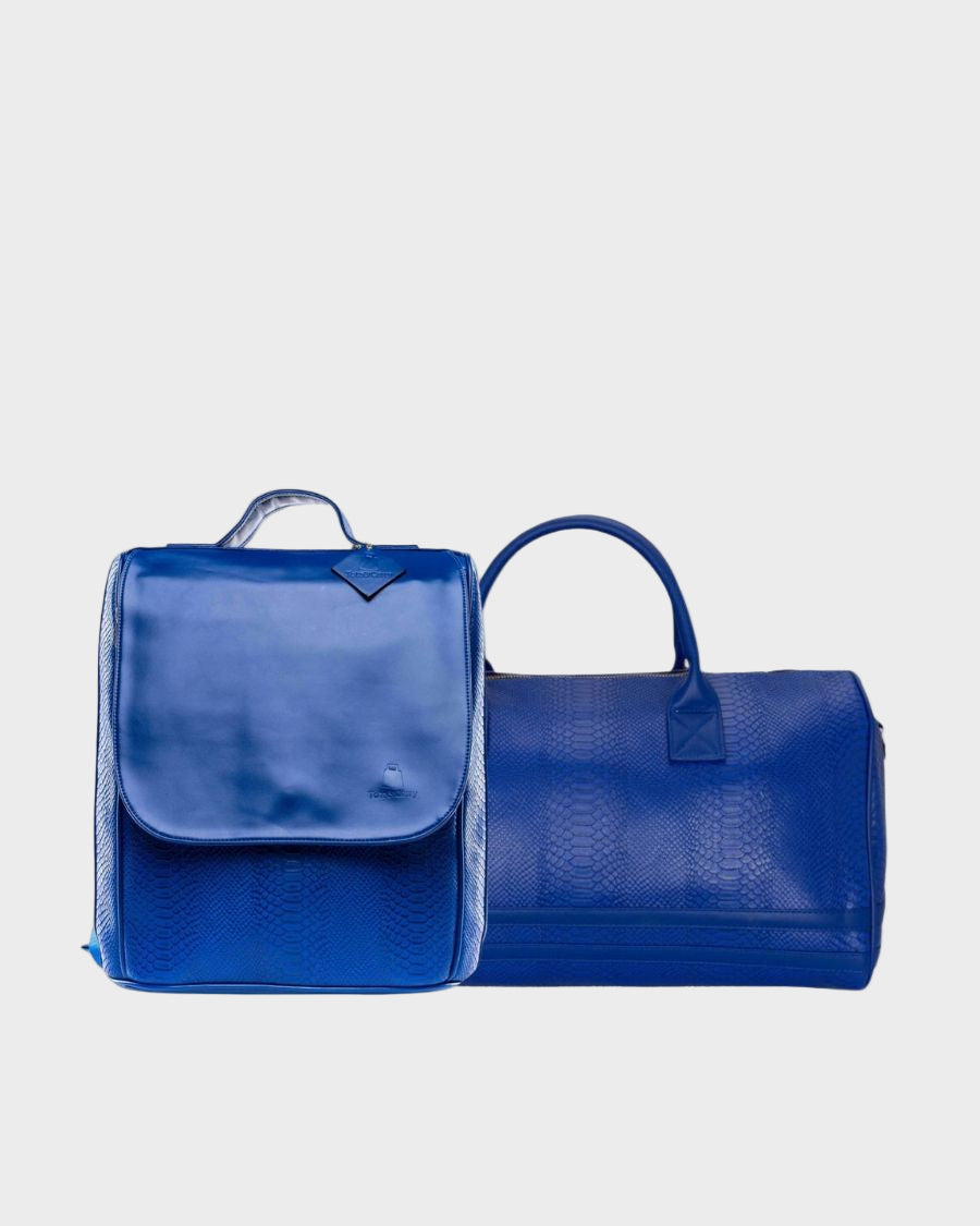 Signature 4-Piece Rolling Weekender Set in Royal Blue