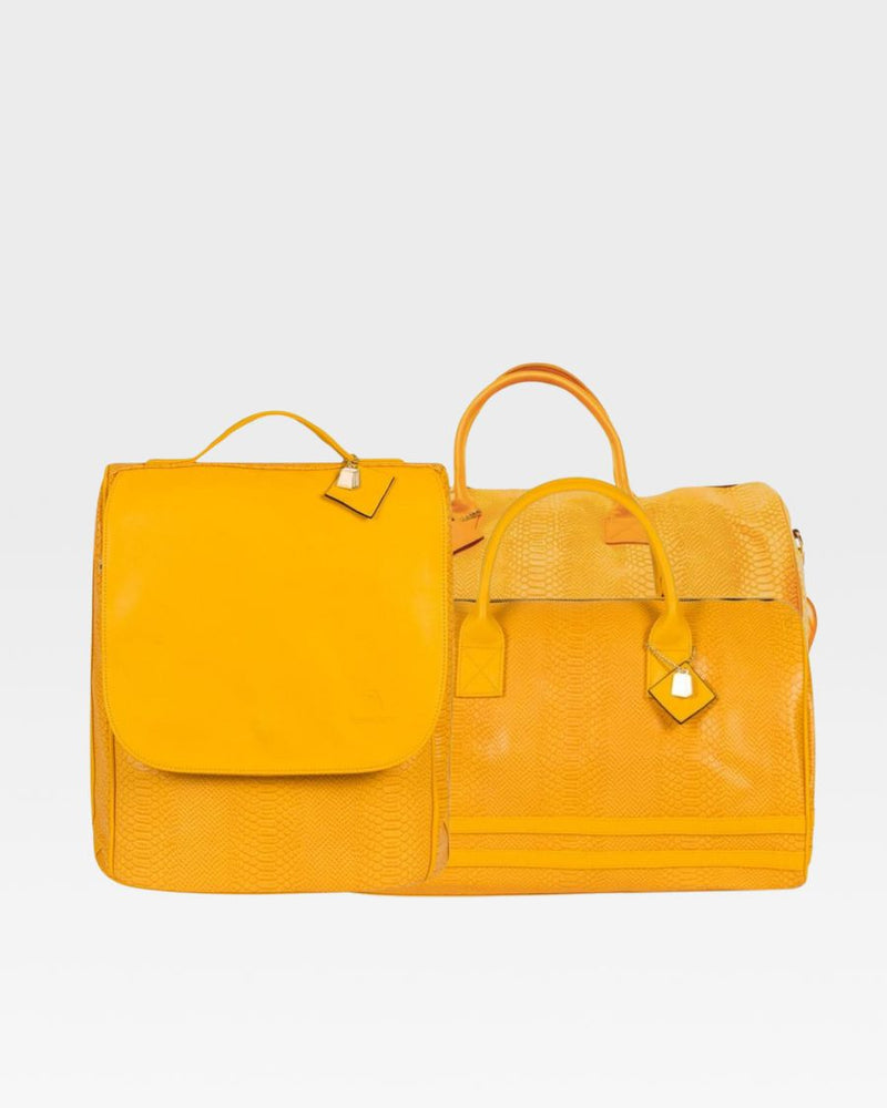 Signature Weekender Travel Set in Sunflower Yellow