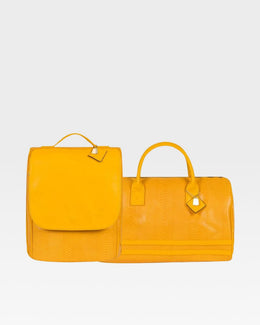 Signature Weekender Travel Set in Sunflower Yellow