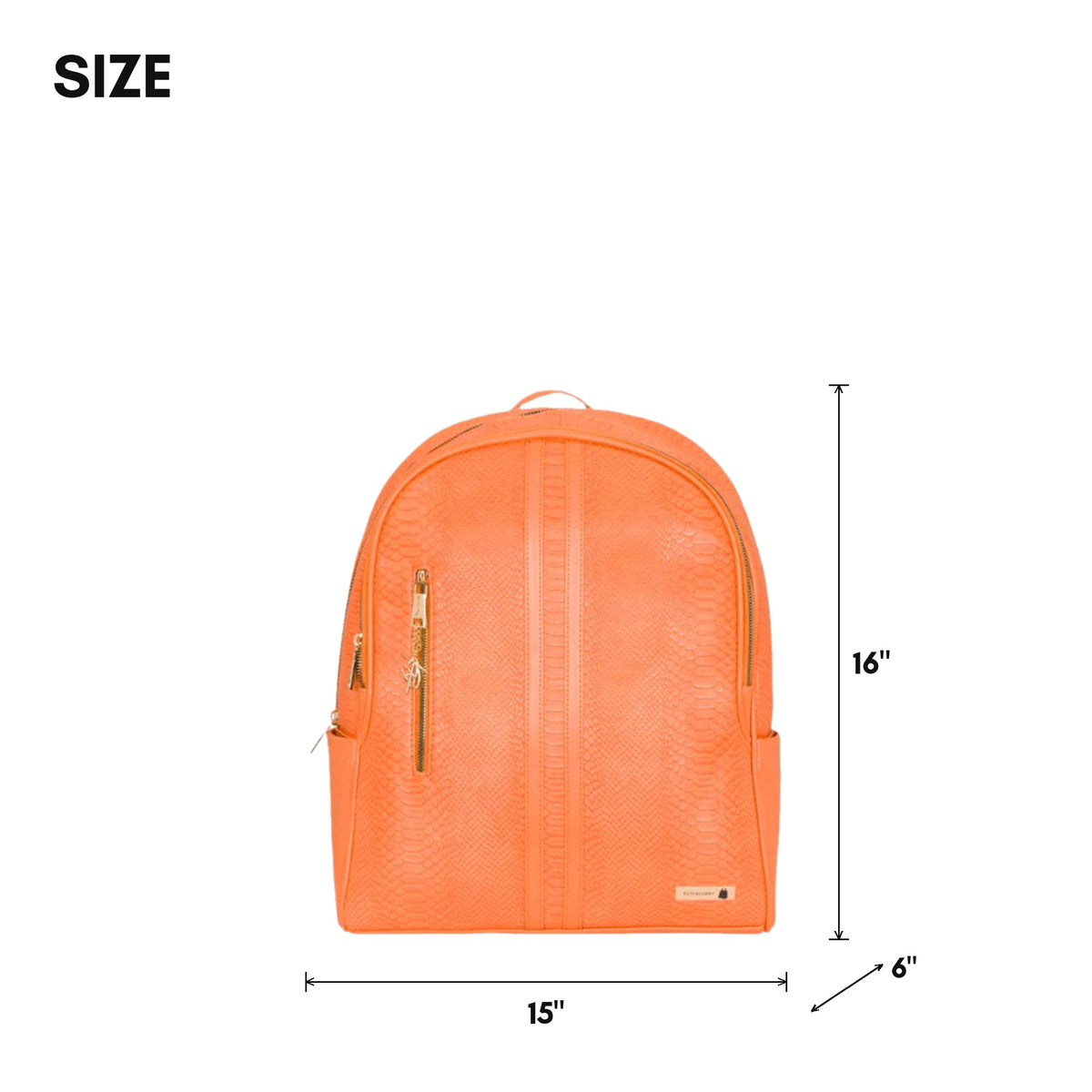 Signature Traveler Backpack in Sunset Orange - size, 15 x 16 x 6 inches