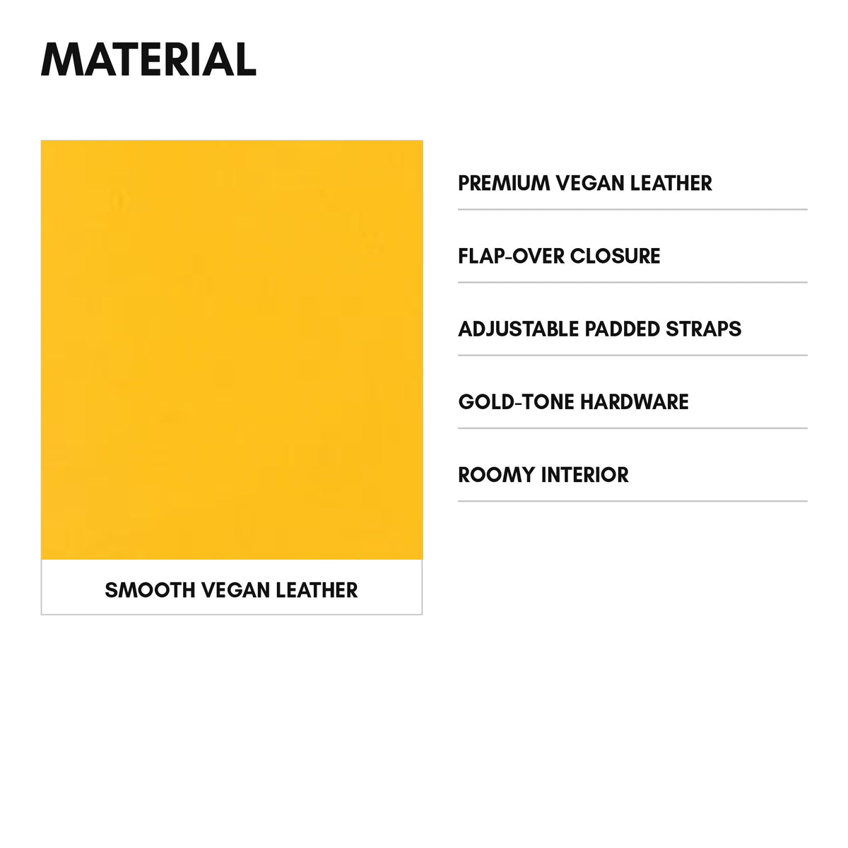 Signature Weekender Backpack in Sunflower Yellow - material: premium vegan leather, flap-over closure, adjustable padded straps
