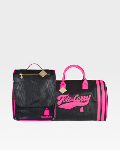 Sport Travel Set in Black & Pink