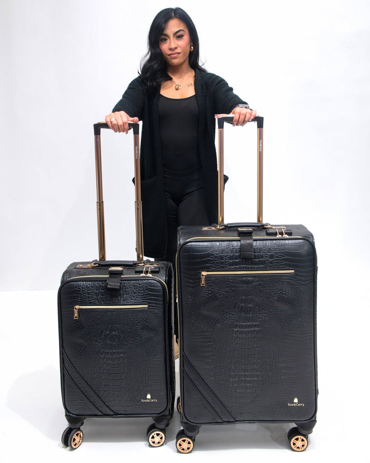 Apollo 2 Suitcase 2 Piece Set in Black
