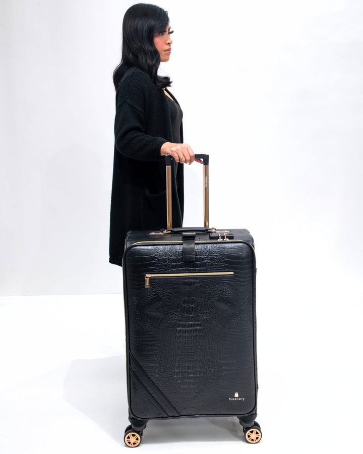 Apollo 2 Suitcase 2 Piece Set in Black
