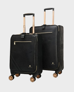 Statement 2-Piece Luggage Set in Black – Tote&Carry