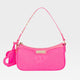 Statement Brick Shoulder Bag in Neon Pink