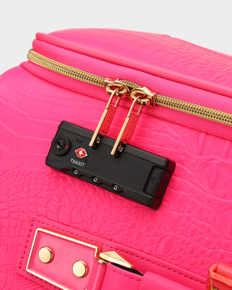 Apollo 2 Suitcase 2 Piece Set in Neon Pink