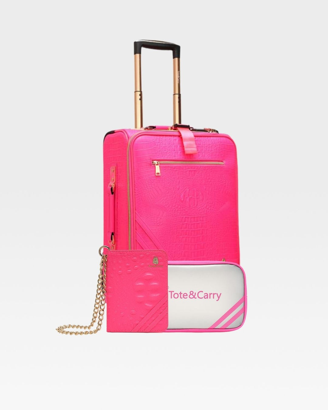 Statement Carry-On Kit in Neon Pink