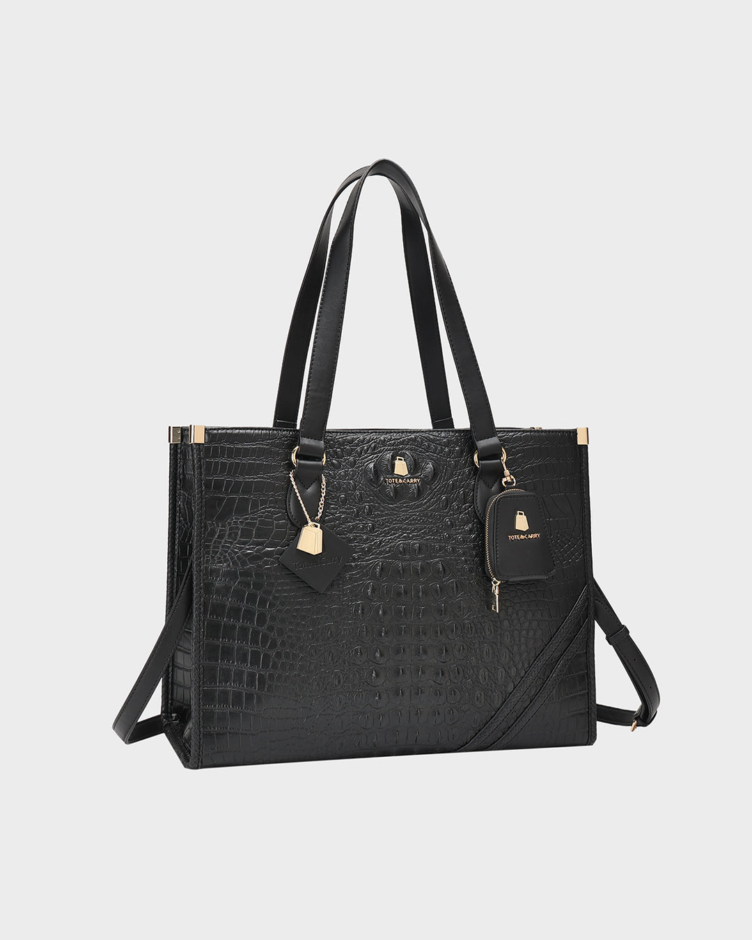 Statement City Tote Bag in Black