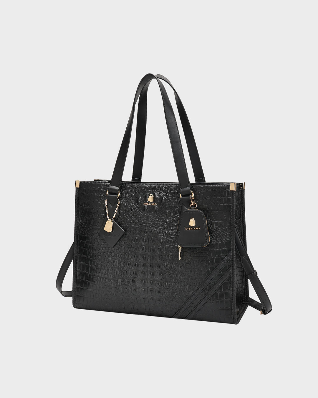 Statement City Tote Bag in Black